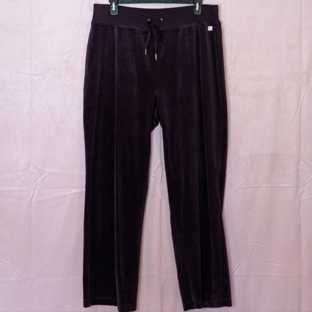 Calvin Klein Aubergine Purple Velvet Pull On Lounge Pants size 1X